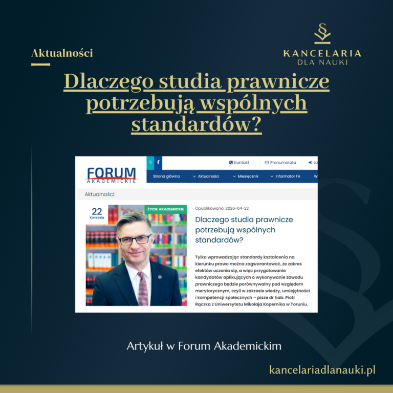 Dlaczego studia prawnicze potrzebują wspólnych standardów?